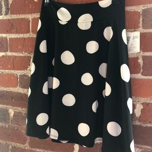 BNWT Lularoe Black & White Polka Dot Kids Azure 12